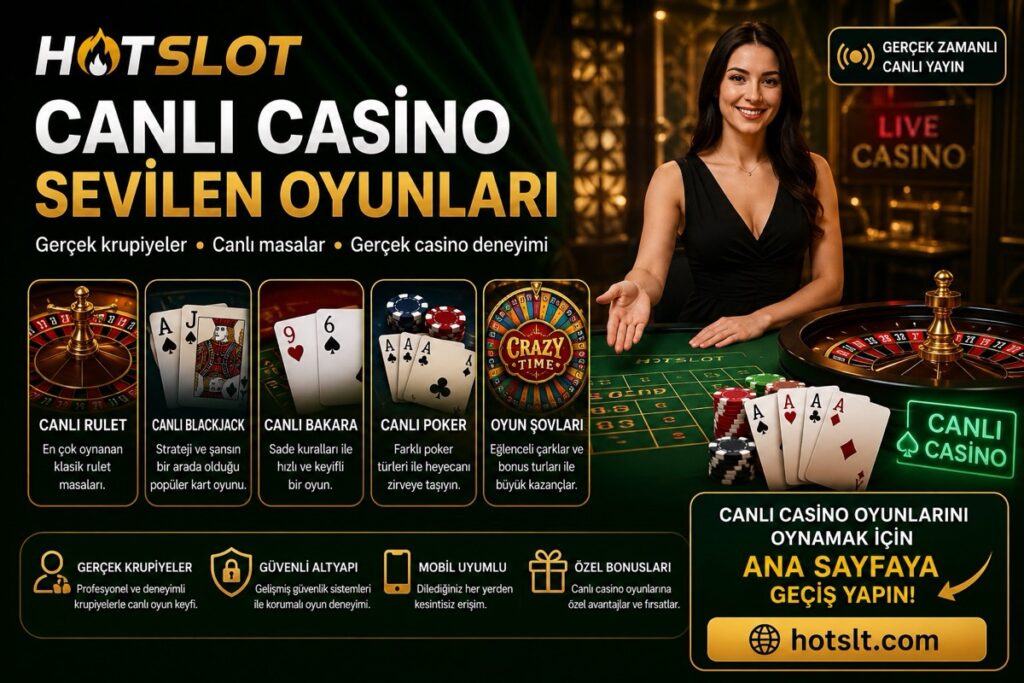 Hotslot Canlı Casino Sevilen Oyunları