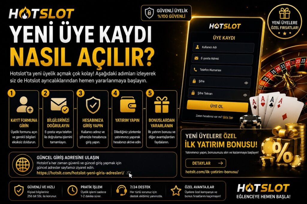 Hotslot Yeni Üye Kaydı Nasıl Açılır?